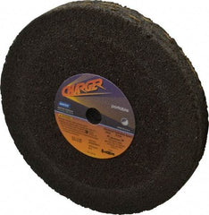 Norton - 8" Diam x 5/8" Hole x 1" Thick, Q Hardness, 16 Grit Surface Grinding Wheel - Zirconia Alumina/Silicon Carbide Blend, Type 1, Very Coarse Grade, 6,000 Max RPM, No Recess - Americas Industrial Supply