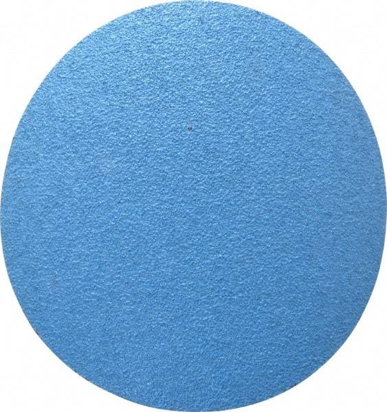 Norton - 12" Diam, 24 Grit Zirconia Alumina Adhesive PSA Disc - Very Coarse, Blue, Y Weighted Cloth Backing, Flexible - Americas Industrial Supply