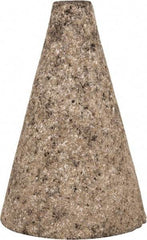 Norton - Type 17, 2" Max Diam, 3" Head Thickness, 24 Grit Square Tip Cone - Aluminum Oxide, Very Coarse Grade, 5/8-11 Shank Thread - Americas Industrial Supply