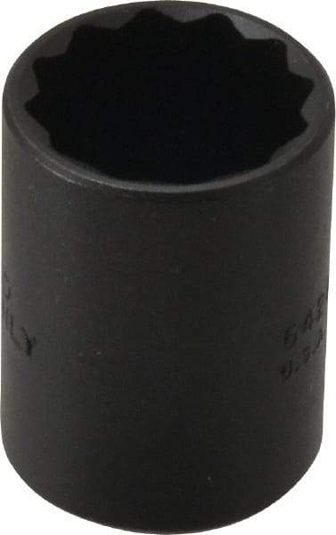 Proto - 7/8", 1/2" Drive, Standard Hand Socket - 12 Points, 1-9/16" OAL, Alloy Steel, Black Finish - Americas Industrial Supply