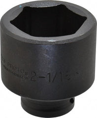 Proto - 3/4" Drive 2-1/16" Standard Impact Socket - 6 Points, 3-3/32" OAL - Americas Industrial Supply
