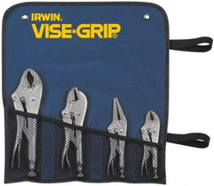Irwin - 4 Piece Locking Plier Set - Comes in Nylon Roll - Americas Industrial Supply