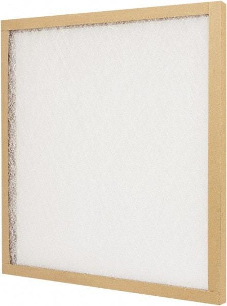 PrecisionAire - 20" Noml Height x 25" Noml Width x 1" Noml Depth, <20% Capture Efficiency, Panel Air Filter - MERV 4, Fiberglass, Integrated Chipboard Frame, 300 Max FPM, 1,042 CFM, For Any Unit - Americas Industrial Supply