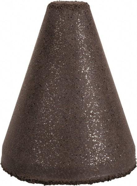 Cratex - 1" Max Diam x 1-1/4" Long, Taper, Rubberized Point - Medium Grade, Silicon Carbide, 1/4" Arbor Hole, Unmounted - Americas Industrial Supply