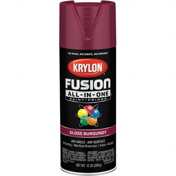 Krylon - Spray Paints Type: Acrylic Enamel Spray Paint Color: Burgundy - Americas Industrial Supply