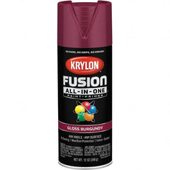 Krylon - Spray Paints Type: Acrylic Enamel Spray Paint Color: Burgundy - Americas Industrial Supply