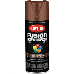 Krylon - Spray Paints Type: Acrylic Enamel Spray Paint Color: Espresso - Americas Industrial Supply