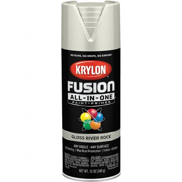 Krylon - Spray Paints Type: Acrylic Enamel Spray Paint Color: River Rock - Americas Industrial Supply