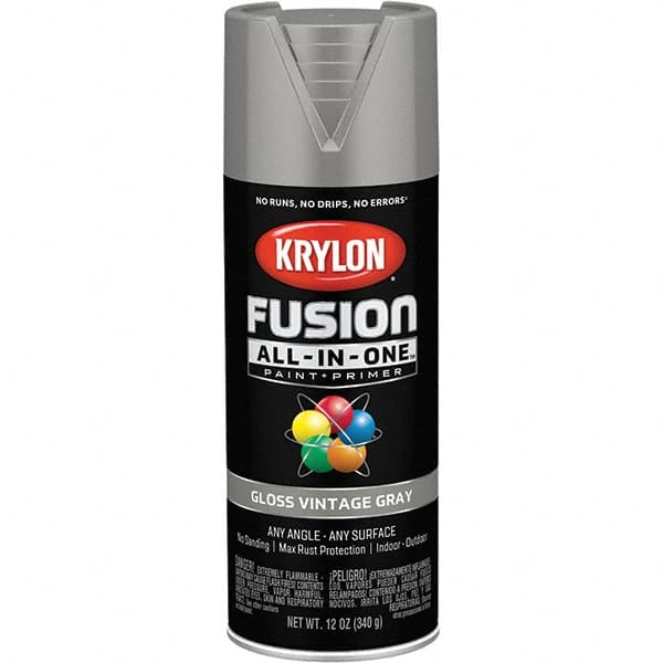 Krylon - Spray Paints Type: Acrylic Enamel Spray Paint Color: Vintage Gray - Americas Industrial Supply