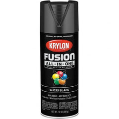 Krylon - Spray Paints Type: Acrylic Enamel Spray Paint Color: Black - Americas Industrial Supply