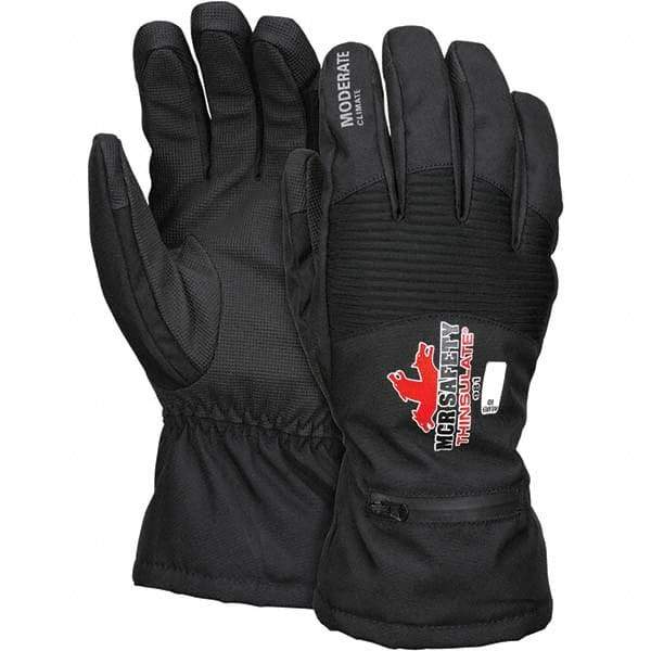 MCR Safety - Size L Synthetic Blend Work Gloves - For Cold Weather, Uncoated, Slip-On Cuff, Full Fingered, Black, Paired - Americas Industrial Supply