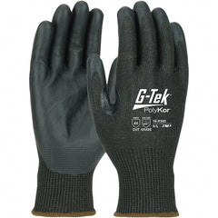 PIP - Size XL, ANSI Cut Lvl A5, NeoFoam Coated PolyKor Xrystal Cut Resistant Gloves - Palm & Fingers Coated, Knit Wrist, Black, Paired - Americas Industrial Supply