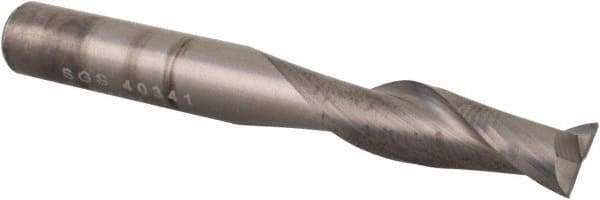 SGS - 6mm, 19mm LOC, 6mm Shank Diam, 50mm OAL, 2 Flute, Solid Carbide Square End Mill - Single End, Uncoated, Spiral Flute, 30° Helix, Centercutting, Right Hand Cut, Right Hand Flute, Series 3 - Americas Industrial Supply