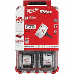 Milwaukee Tool - Hole Saw Kits Minimum Saw Diameter (Inch): 1-1/2 Maximum Saw Diameter (Inch): 4-1/4 - Americas Industrial Supply