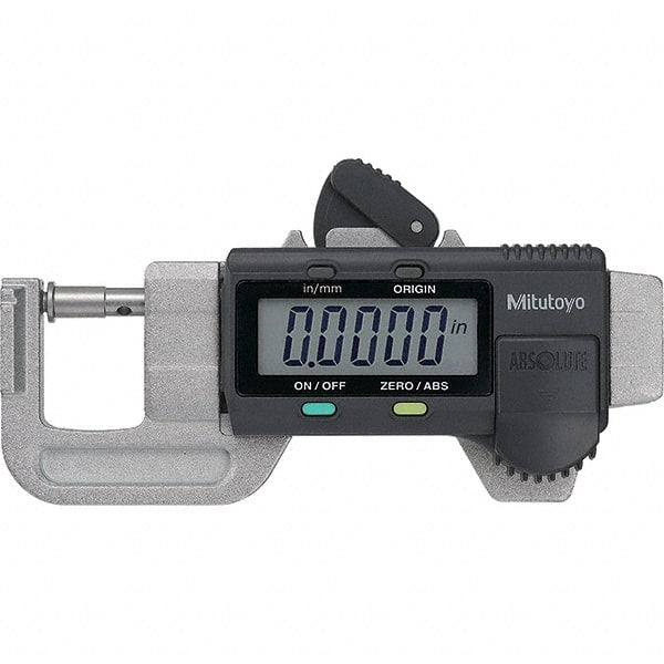 Mitutoyo - Electronic Thickness Gages Minimum Measurement (mm): 0.00 Minimum Measurement (Decimal Inch): 0.0000 - Americas Industrial Supply