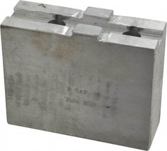 H & R Manufacturing - Tongue & Groove Attachment, Square Soft Lathe Chuck Jaw - Aluminum, 2.12" Btw Mount Hole Ctrs, 4-1/4" Long x 1-1/2" Wide x 3-3/8" High, 1/2" Groove - Americas Industrial Supply