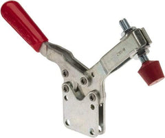 De-Sta-Co - 750 Lb Holding Capacity, Horizontal Handle, Manual Hold Down Toggle Clamp - 70° Handle Movement, 92° Bar Opening, U-Bar, Straight Base, Electro-Plated Zinc, Carbon Steel - Americas Industrial Supply