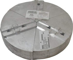 H & R Manufacturing - Tongue & Groove Attachment, Round Soft Lathe Chuck Jaw - 3 Jaws, Aluminum, 2-1/2" Btw Mount Hole Ctrs, 6" Long x 12" Wide x 2" High, 1/2" Groove - Americas Industrial Supply