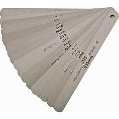 Precision Brand - 20 Piece, 0.001 to 0.025" Thick, Parallel Feeler Gage Set - 5" Leaf Length, 1/2" Wide, Steel - Americas Industrial Supply
