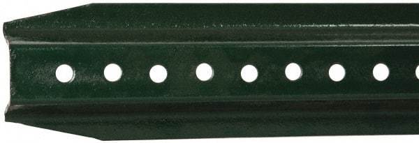 NMC - 6' High, Traffic Sign Post - Steel, 3/8" Hole Diam, Green - Americas Industrial Supply