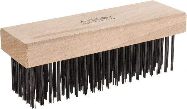 Anderson - 6 Rows x 19 Columns Steel Scratch Brush - 7-1/2" OAL - Americas Industrial Supply