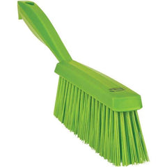 Vikan - 14" OAL, Polyester Staple Set Bench Brush - 2" Bristle Length, 6-3/8" Long Head, Straight Polypropylene Handle, Lime Green - Americas Industrial Supply