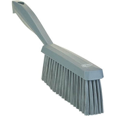 Vikan - 14" OAL, Polyester Staple Set Bench Brush - 2" Bristle Length, 6-3/8" Long Head, Straight Polypropylene Handle, Gray - Americas Industrial Supply