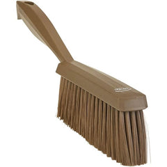 Vikan - 14" OAL, Polyester Staple Set Bench Brush - 2" Bristle Length, 6-3/8" Long Head, Straight Polypropylene Handle, Brown - Americas Industrial Supply