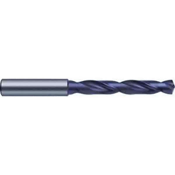 Guhring - 5.25mm 140° Spiral Flute Solid Carbide Screw Machine Drill Bit - FIREX Finish, Right Hand Cut, 44mm Flute Length, 82mm OAL, SU Point, Straight Shank - Americas Industrial Supply
