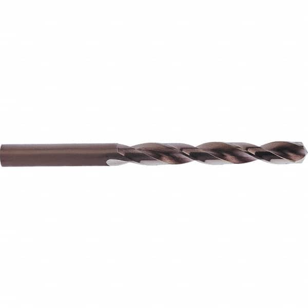 Guhring - 19/64" 135° Cobalt Jobber Drill - Bronze Oxide Finish, Right Hand Cut, Parabolic Flute, Straight Shank, 117mm OAL, Split Point - Americas Industrial Supply
