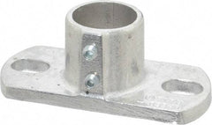 Hollaender - 1-1/4" Pipe, Base Flange, Aluminum Alloy Flange Pipe Rail Fitting - Bright Finish - Americas Industrial Supply