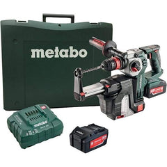 Metabo - 18 Volt 1" SDS-Plus Keyless Chuck Cordless Rotary Hammer - 4500 BPM, 1200 RPM, Reversible, D-Handle - Americas Industrial Supply