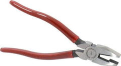 Proto - 7-1/4" OAL, 1-9/32" Jaw Length x 1-1/8" Jaw Width, Side Cutting Linesman's Pliers - Serrated Jaw, New England Style Head, Comfort Grip Handles - Americas Industrial Supply