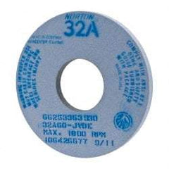 Norton - 14" Diam x 5" Hole x 1" Thick, J Hardness, 60 Grit Surface Grinding Wheel - Aluminum Oxide, Type 1, Medium Grade, 1,800 Max RPM, Vitrified Bond, No Recess - Americas Industrial Supply