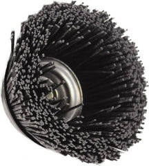 Osborn - 4" Diam, 5/8-11 Threaded Arbor, Silicon Carbide Fill Cup Brush - Silicon Carbide Abrasive Material, 1-1/2" Trim Length, 6,000 Max RPM - Americas Industrial Supply