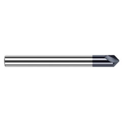 Engraving Cutters - 0.2500″ (1/4″) Shank Diameter × 0.0100″ Radius × 60° included Carbide Marking Cutter, 2 Flutes, AlTiN Coated