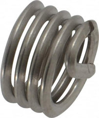 Recoil - 5/16-18 UNC, 0.312" OAL, Free Running Helical Insert - 4 Free Coils, Tanged, Stainless Steel, Bright Finish, 1D Insert Length - Americas Industrial Supply