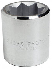 Proto - 3/8", 1/2" Drive, Standard Hand Socket - 8 Points, 1-7/16" OAL, Alloy Steel, Chrome Finish - Americas Industrial Supply