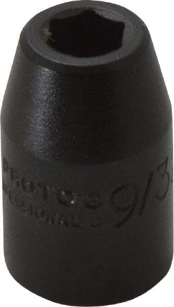 Proto - 3/8" Drive 9/32" Standard Impact Socket - 6 Points, 1-3/32" OAL - Americas Industrial Supply