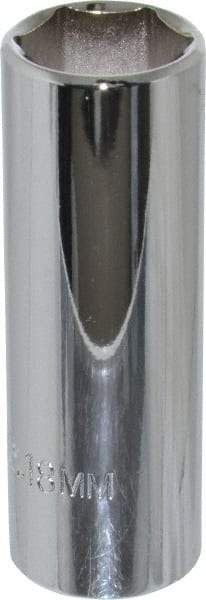 Proto - 3/8" Drive, Deep Hand Socket - 6 Points, 2-3/4" OAL, Chrome Finish - Americas Industrial Supply