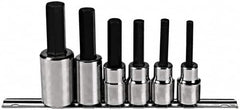 Proto - 6 Piece 1/2" Drive Metric Hex Bit Socket Set - 6 to 17mm Hex - Americas Industrial Supply