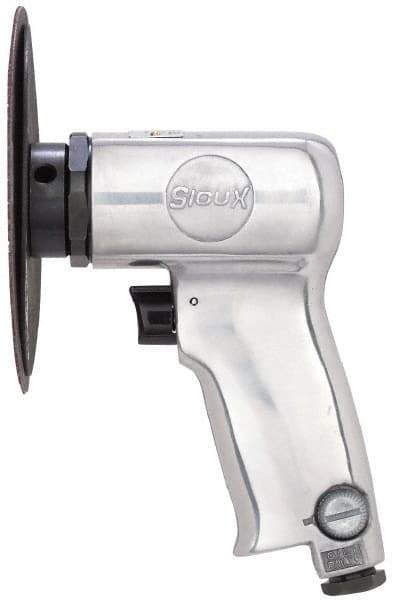 Sioux Tools - 4-1/2" Max Disc, 14,000 RPM, Pneumatic Handheld Disc Sander - 12 CFM, 1/4 NPT Inlet, 0.63 hp, 90 psi - Americas Industrial Supply