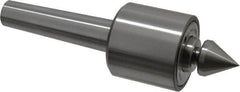 Riten - MT3 Taper Shank, 2-1/8" Head Diam Live Center - 5,000 Max RPM, 2" Head Length, 1" Point Diam, 1/4" Point Len, 350 Lb Max Workpc, 2" OAL, Male Point - Americas Industrial Supply