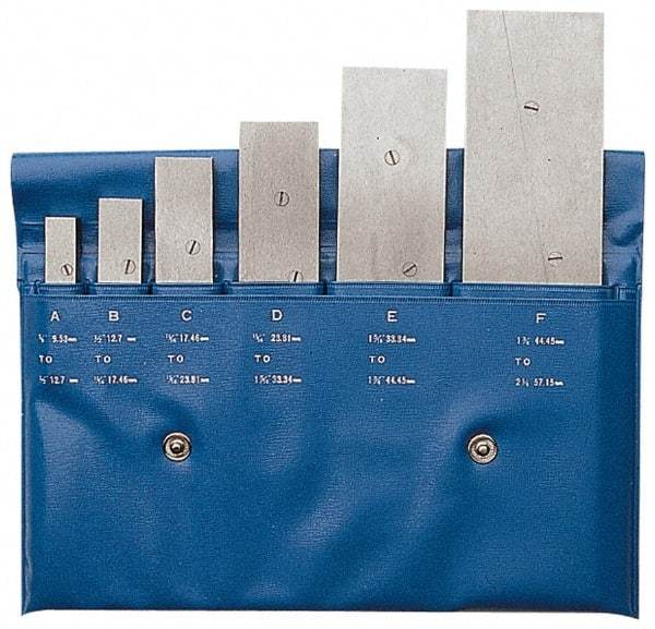 PEC Tools - 3/8 to 2-1/4 Inch Adjustable Parallel Set - Includes Vinyl Pouch, 6 Pieces - Americas Industrial Supply