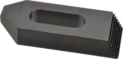 Jergens - 5/8" Stud, Low Carbon Steel, Plain Strap Clamp - 1-1/4" Travel, 4" OAL x 1-1/2" Wide x 3/4" High, Black Oxide Finish, Tapered Nose - Americas Industrial Supply