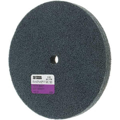 Standard Abrasives - 6" Diam, 1/2" Face Width, 1/2" Center Hole, Fine Grade, Silicon Carbide Deburring Wheel - Unitized, Soft Grade - Americas Industrial Supply