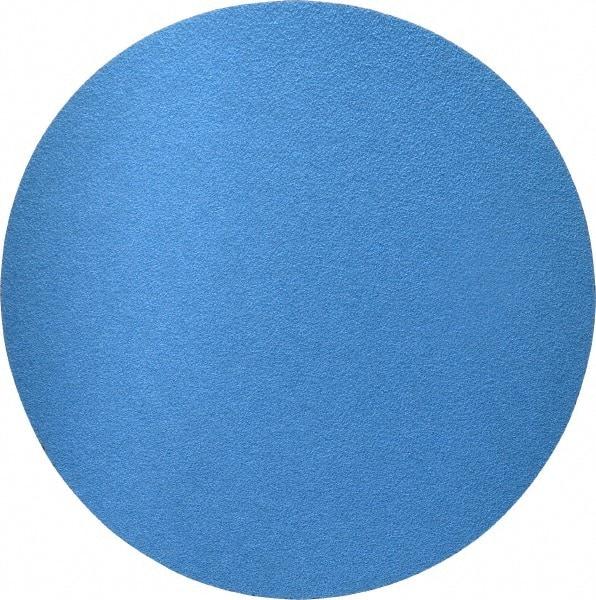 Norton - 12" Diam, 50 Grit Zirconia Alumina Adhesive PSA Disc - Coarse Grade, Blue, Y Weighted Backing, Flexible - Americas Industrial Supply