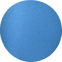 Norton - 12" Diam, 50 Grit Zirconia Alumina Adhesive PSA Disc - Coarse Grade, Blue, Y Weighted Backing, Flexible - Americas Industrial Supply