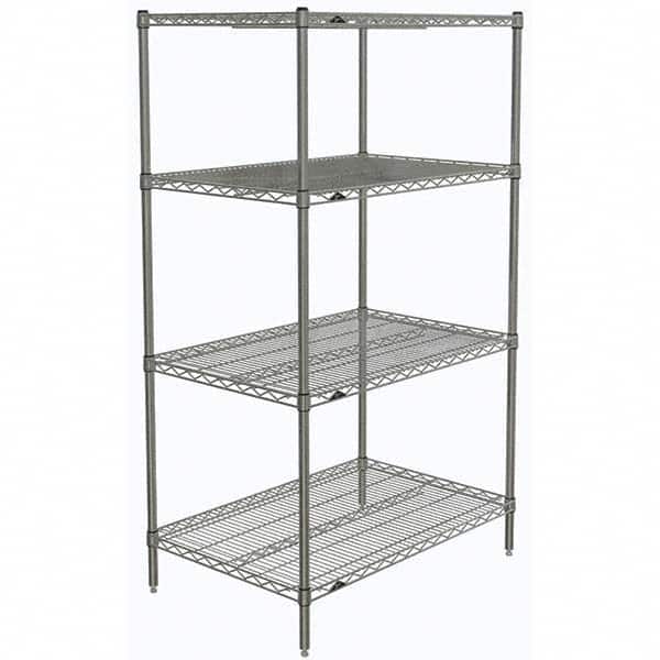 Metro - 2,000 Lb Capacity 4 Shelf Wire Shelving - Starter Unit - Americas Industrial Supply