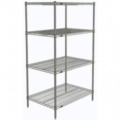 Metro - 2,000 Lb Capacity 4 Shelf Wire Shelving - Starter Unit - Americas Industrial Supply